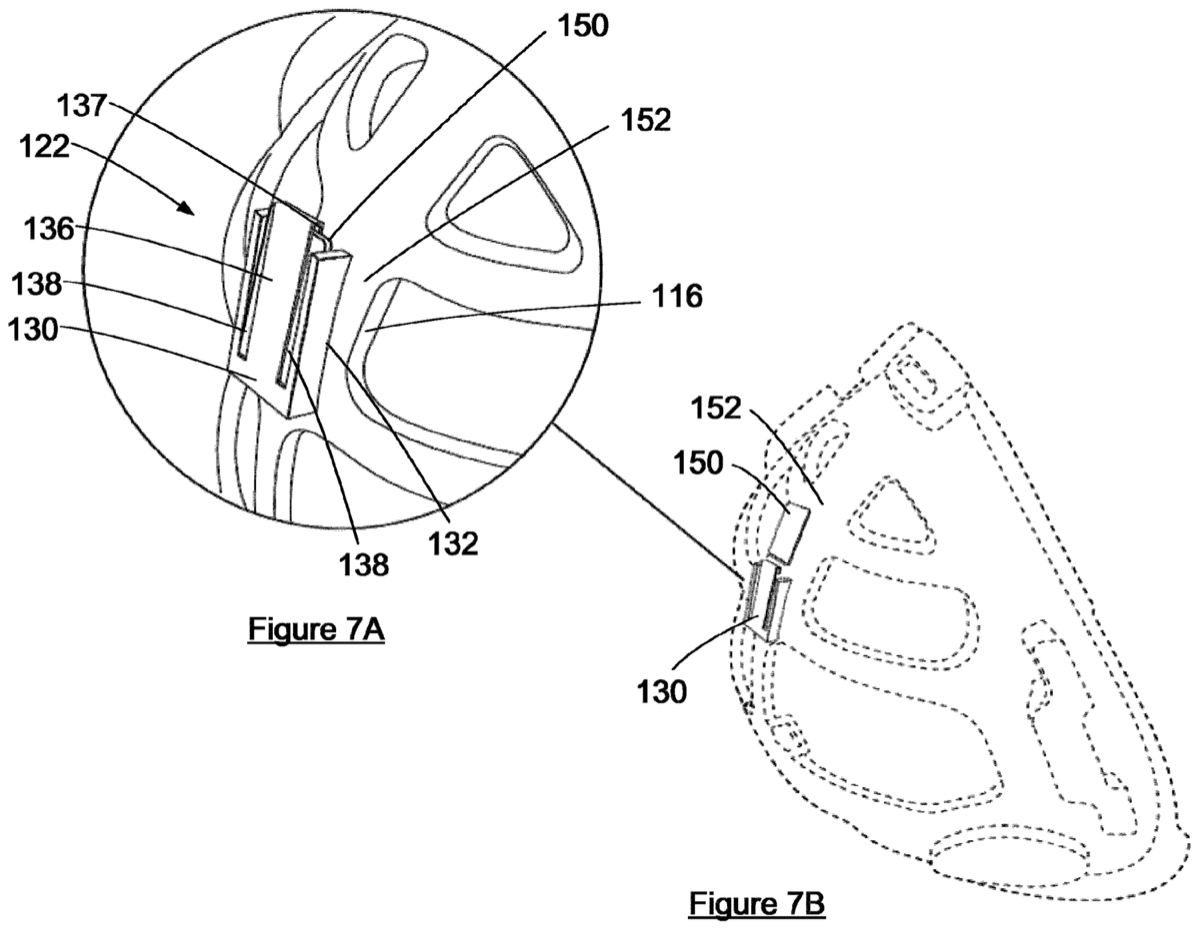 Patent drawing: Face mask scent pod