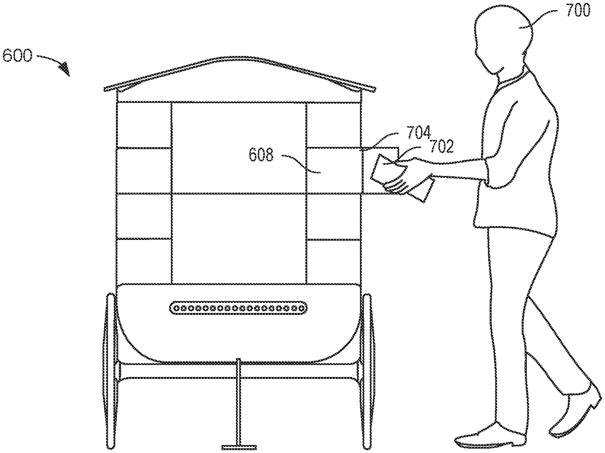 Patent drawing: Mobile fulfillment container apparatus, systems, and related methods