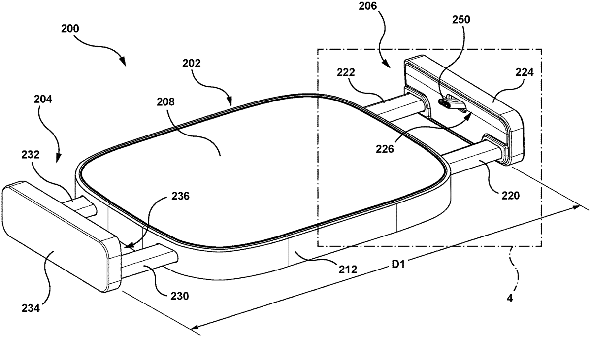Patent drawing: Universal mobile device mount