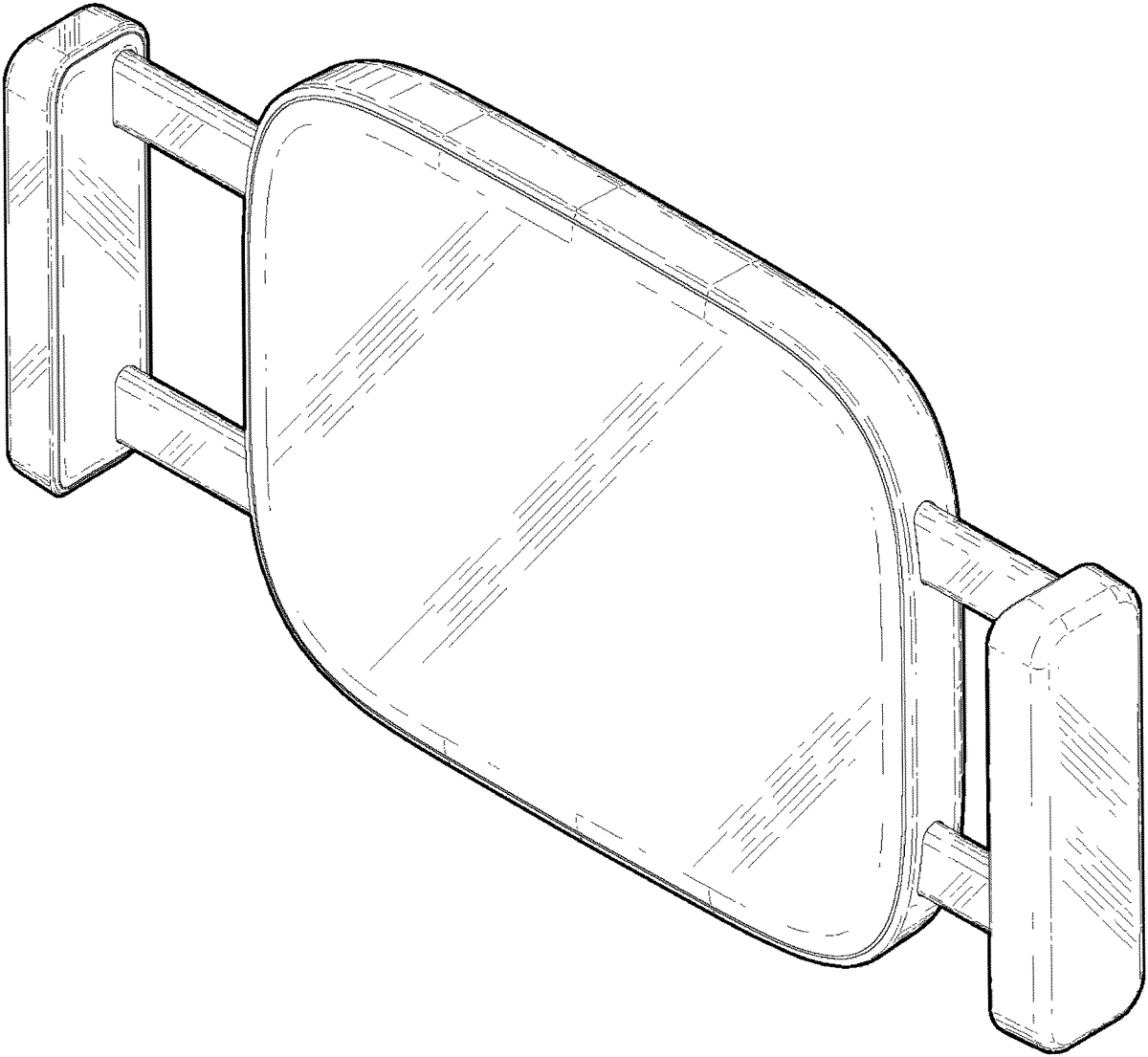 Patent drawing: Computer tablet caddy