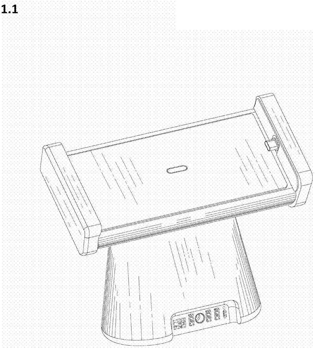 Patent drawing: Computer tablet stand